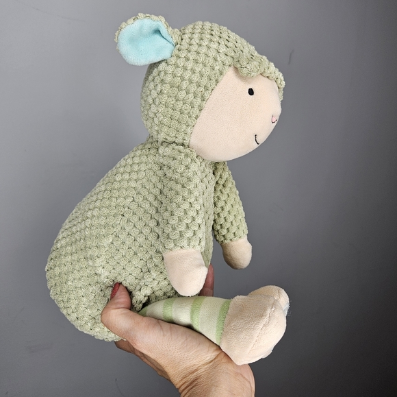 Hallmark There for You Crew Green Waffle Terry Cloth Lamb Plush Stuffed Animal - Picture 10 of 12